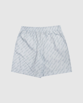 Off-White Children's blue shorts with logo print 44BCB00CS26F001
