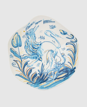 SELETTI White Porcelain Soup Plate Classics on Acid Leone 11225