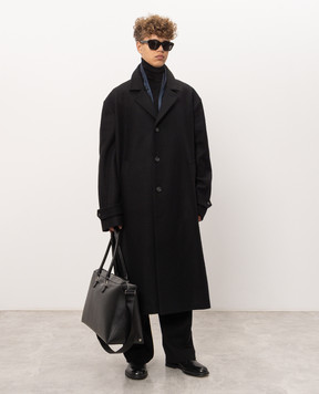 Maison Margiela MM6 Black coat with wool SH2AA0030S52207