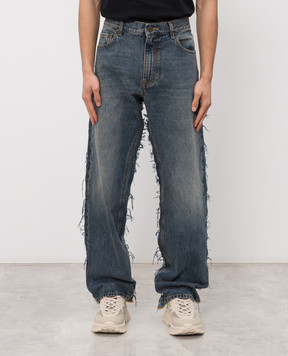 Vetements Blue jeans with a worn effect ME76DP093NN