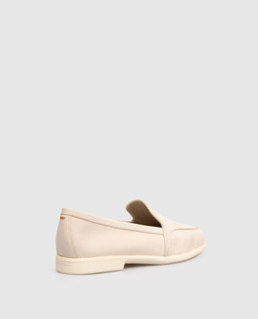Santoni Beige nubuck loafers WULB72051AS1SPRX