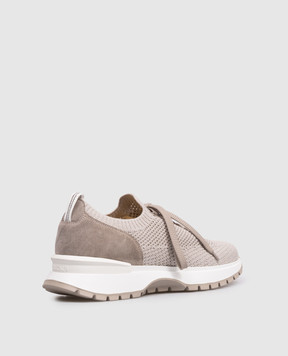 Doucal's Brown sneakers with logo DD8765WHINPZ849