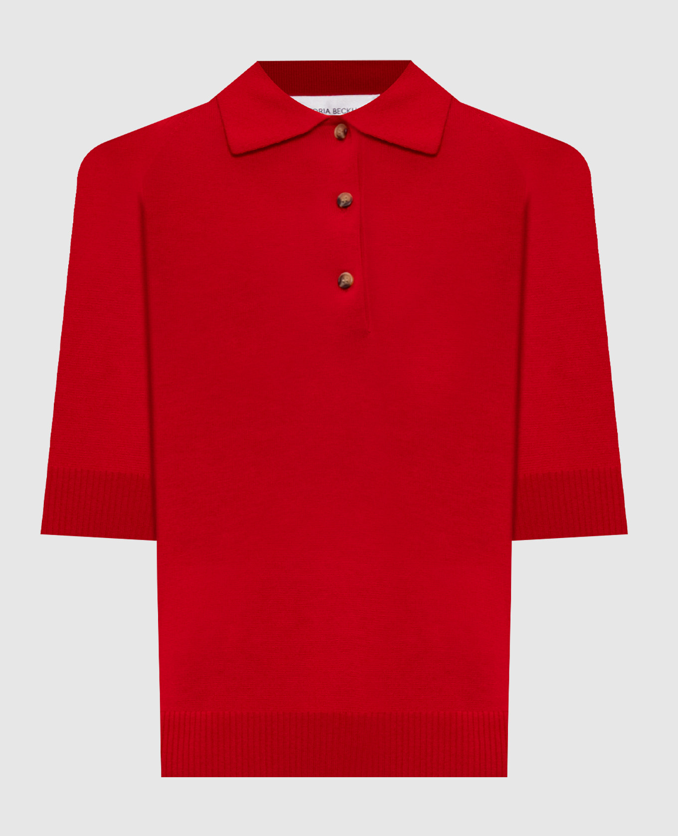 

Red wool polo shirt with logo Victoria Beckham