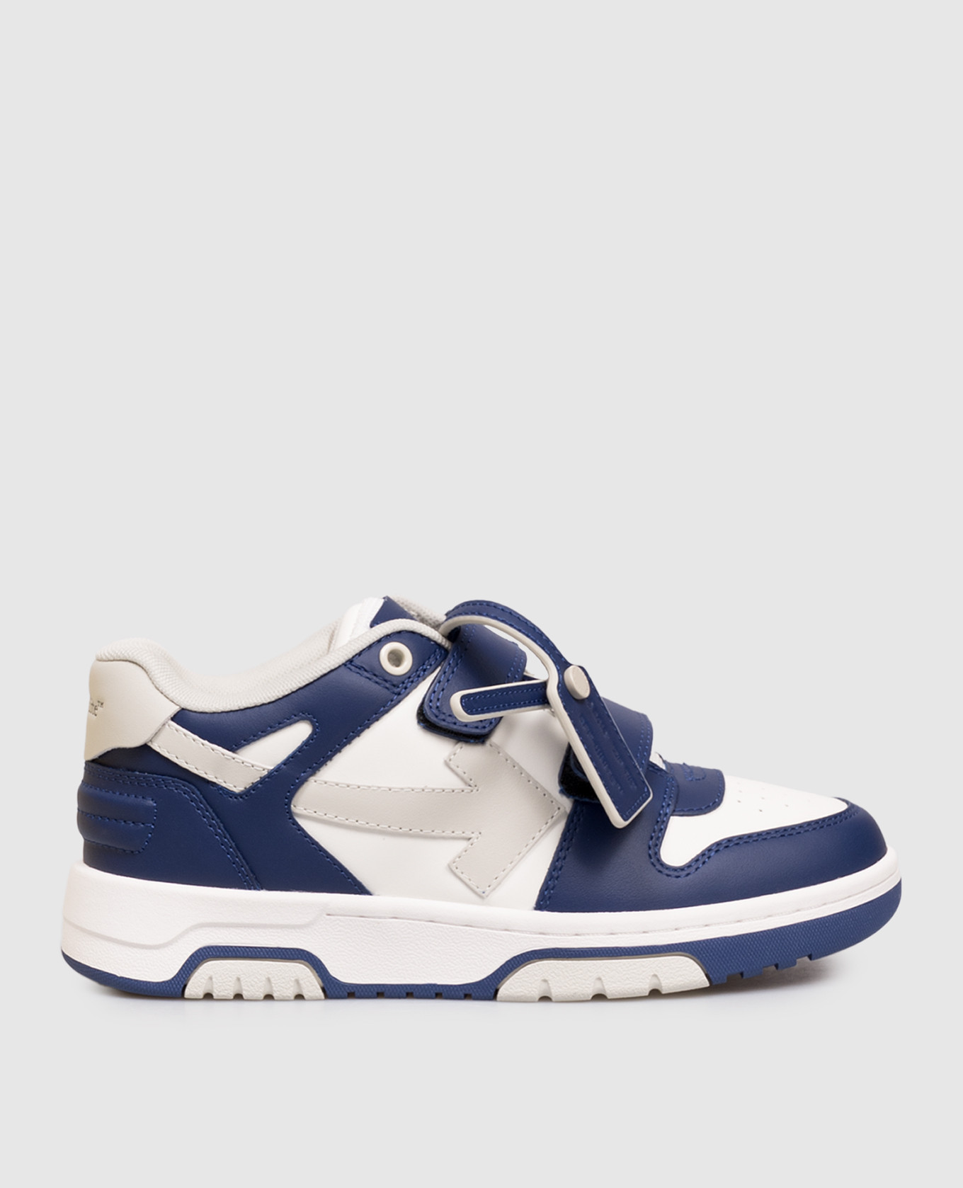 

Out Of Office Kids Blue Leather Sneakers Off-White