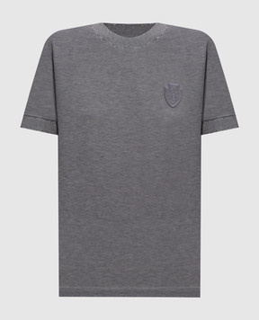 Brunello Cucinelli Gray T-shirt with lurex ML944VL500
