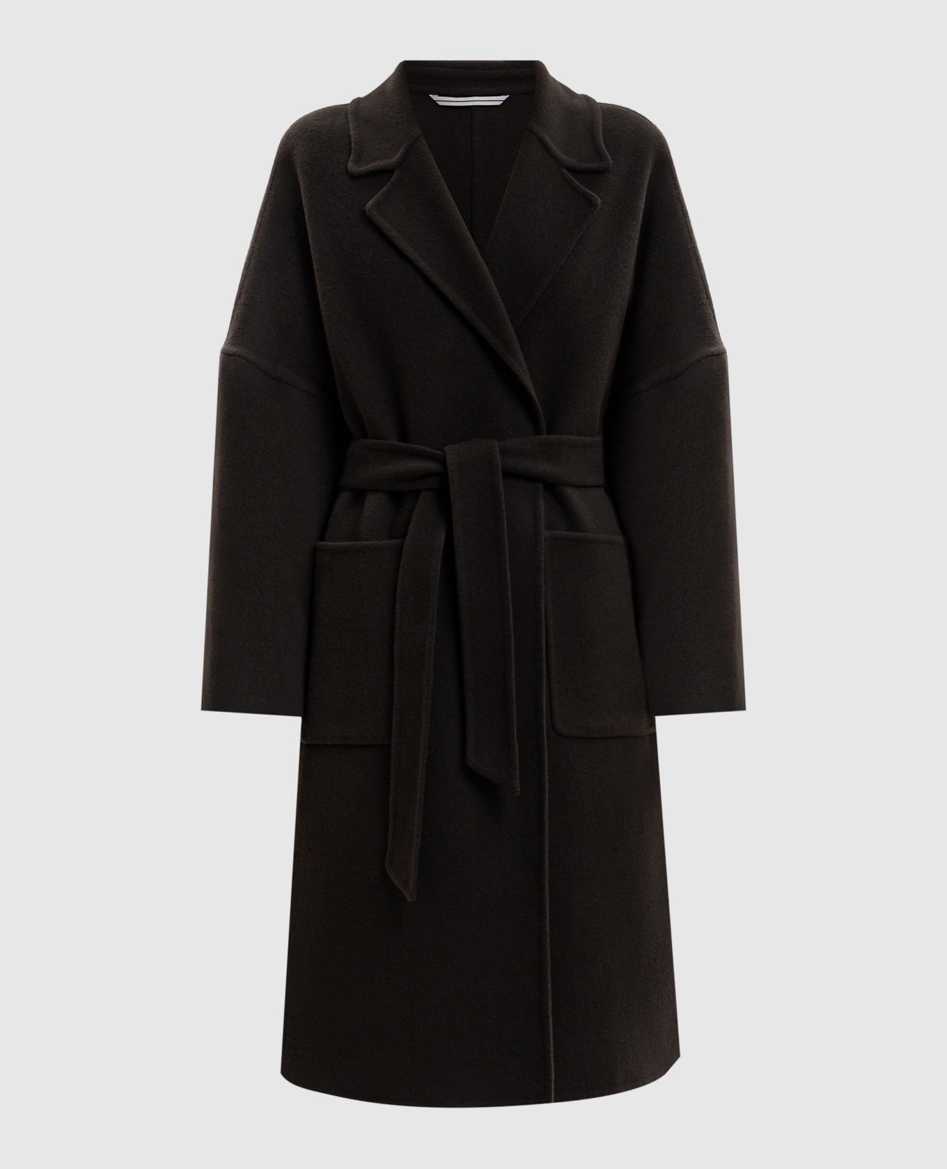 Brown wool and cashmere puffer coat