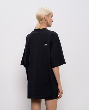 Vetements Black T-shirt with print ME76TR189Bw
