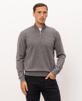 Stefano Ricci Gray wool, silk and cashmere jumper K202026L01F26394