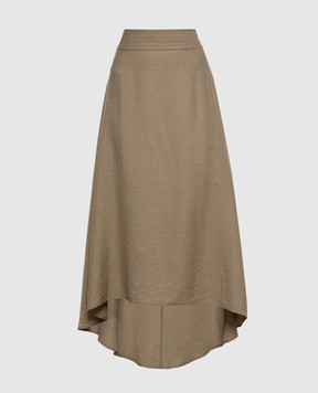 Peserico Khaki skirt with linen A0511805435