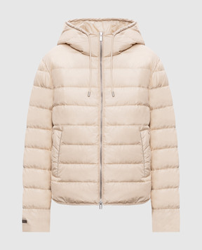 Peserico Beige down jacket with chain A2411606957