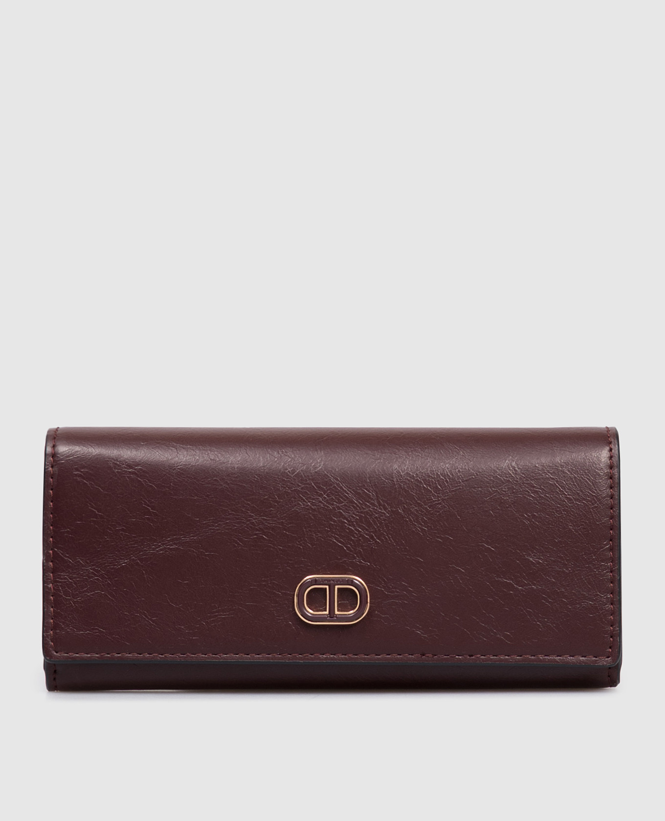 

Burgundy wallet with logo Twinset