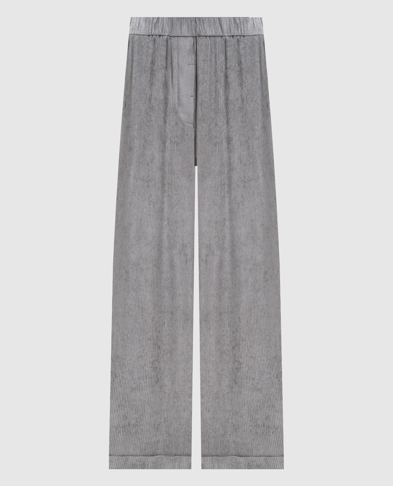 Green corduroy pants with lapels