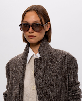 Brunello Cucinelli Grey sunglasses with logo engraving MOCMULTS55