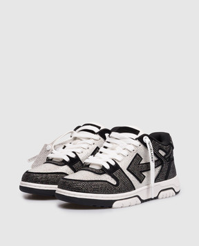 Off-White Out of Office Crystal Black Suede Sneakers OWIA259C99LEA01A