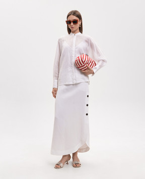 Max Mara White skirt MSTPIRANIA with linen MSTPIRANIA