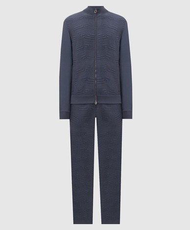 Blue cashmere tracksuit