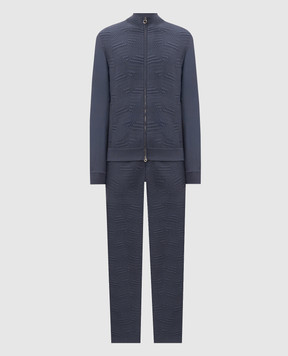 Stefano Ricci Blue cashmere tracksuit W505041R31W26304P3D