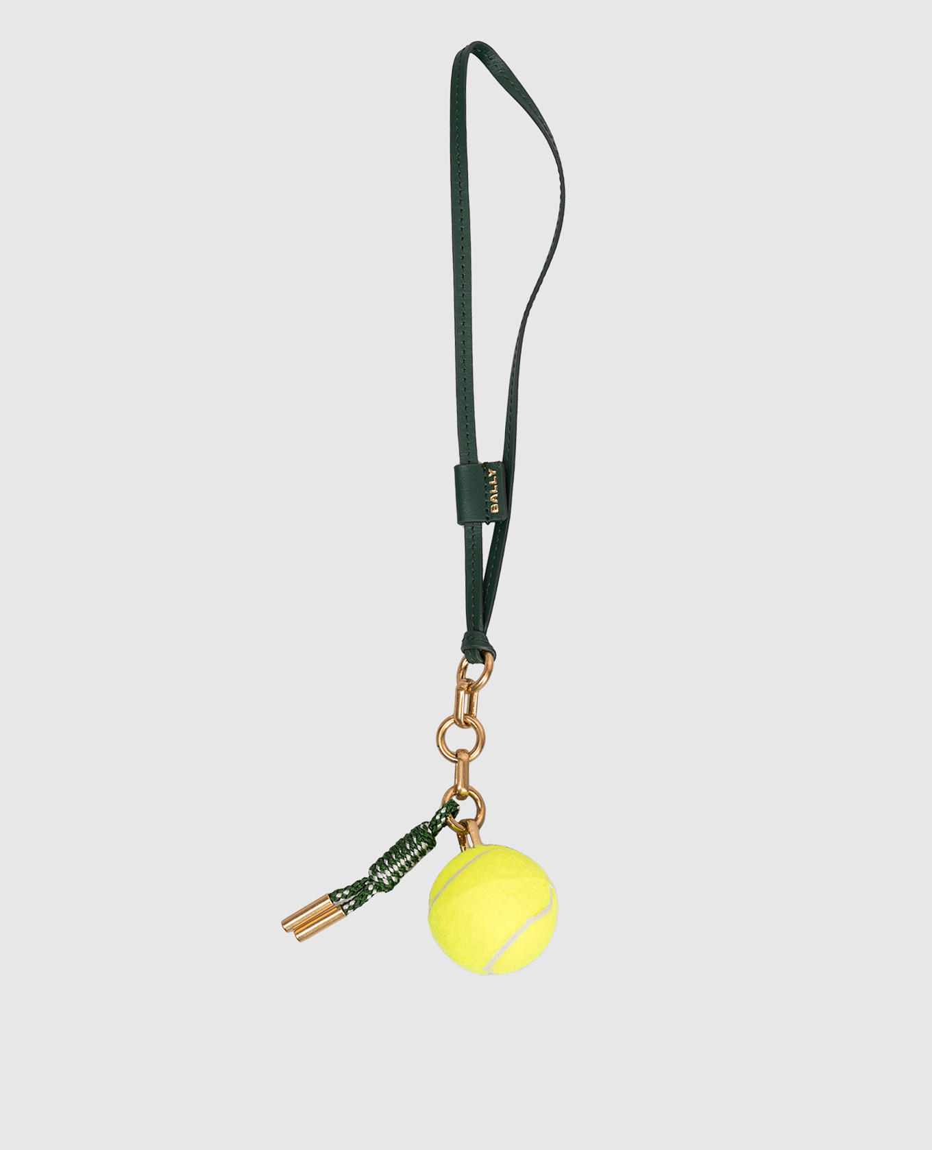 

Green tennis ball shaped bag keychain Bally
