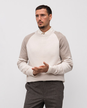 Peserico Beige wool and cashmere jumper R59407F12Y9C470