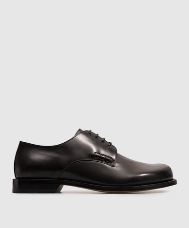 Zapatos derby de cuero negro