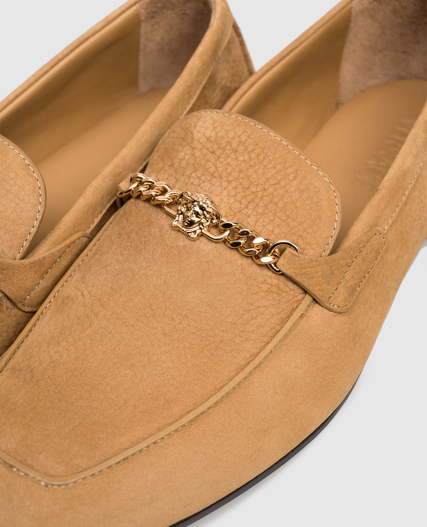 

Brown nubuck loafers with Medusa emblem Versace