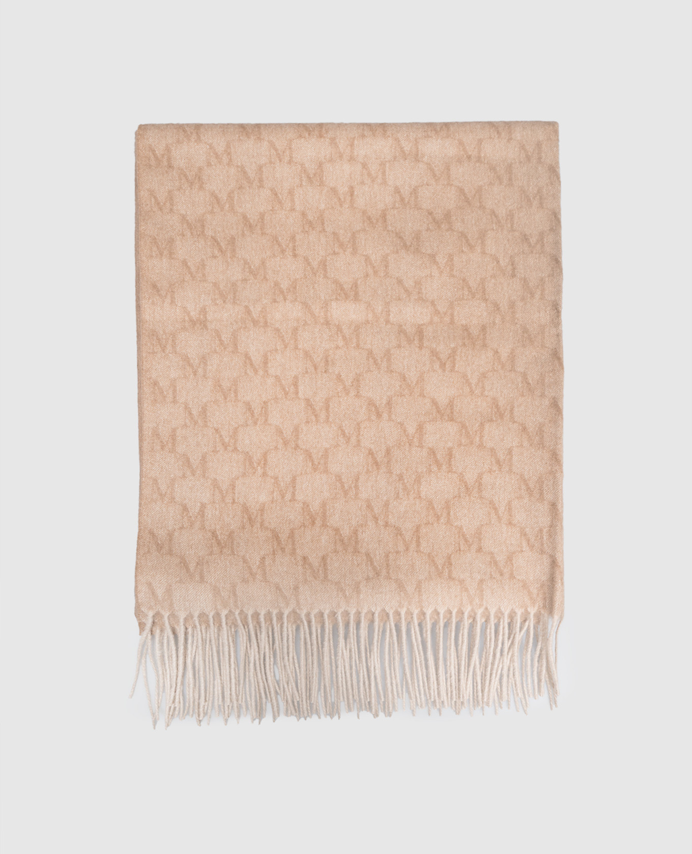 

Beige scarf made of birch wool with a pattern Max Mara