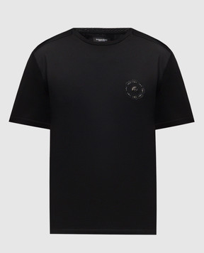 Stefano Ricci Black T-shirt with monogram logo MNH6105110TE0001