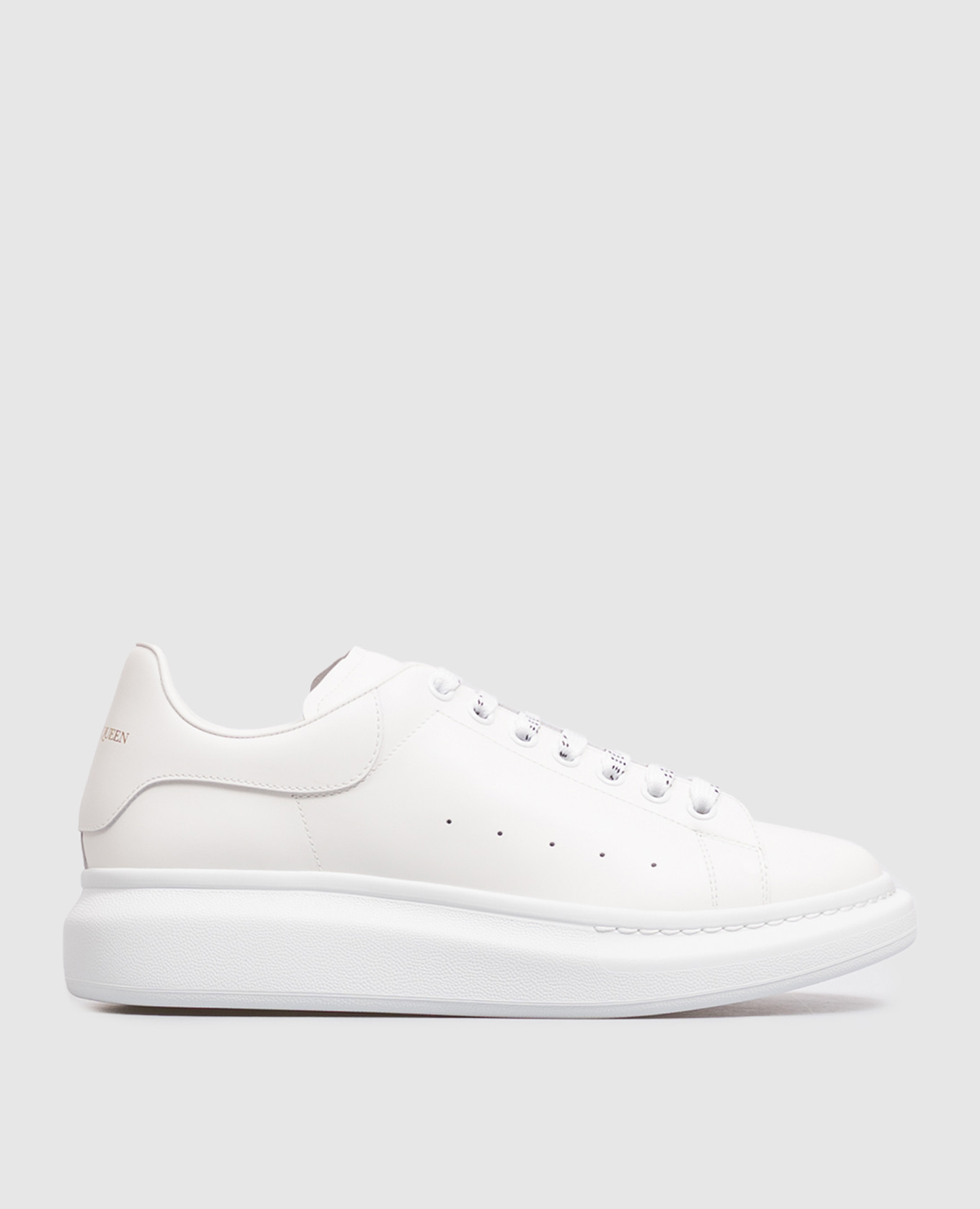 White Oversized perforated leather sneakers