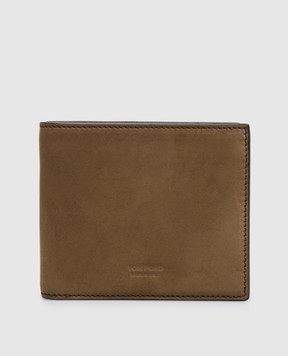 Tom Ford Brown nubuck wallet with logo Y0278LCL504S