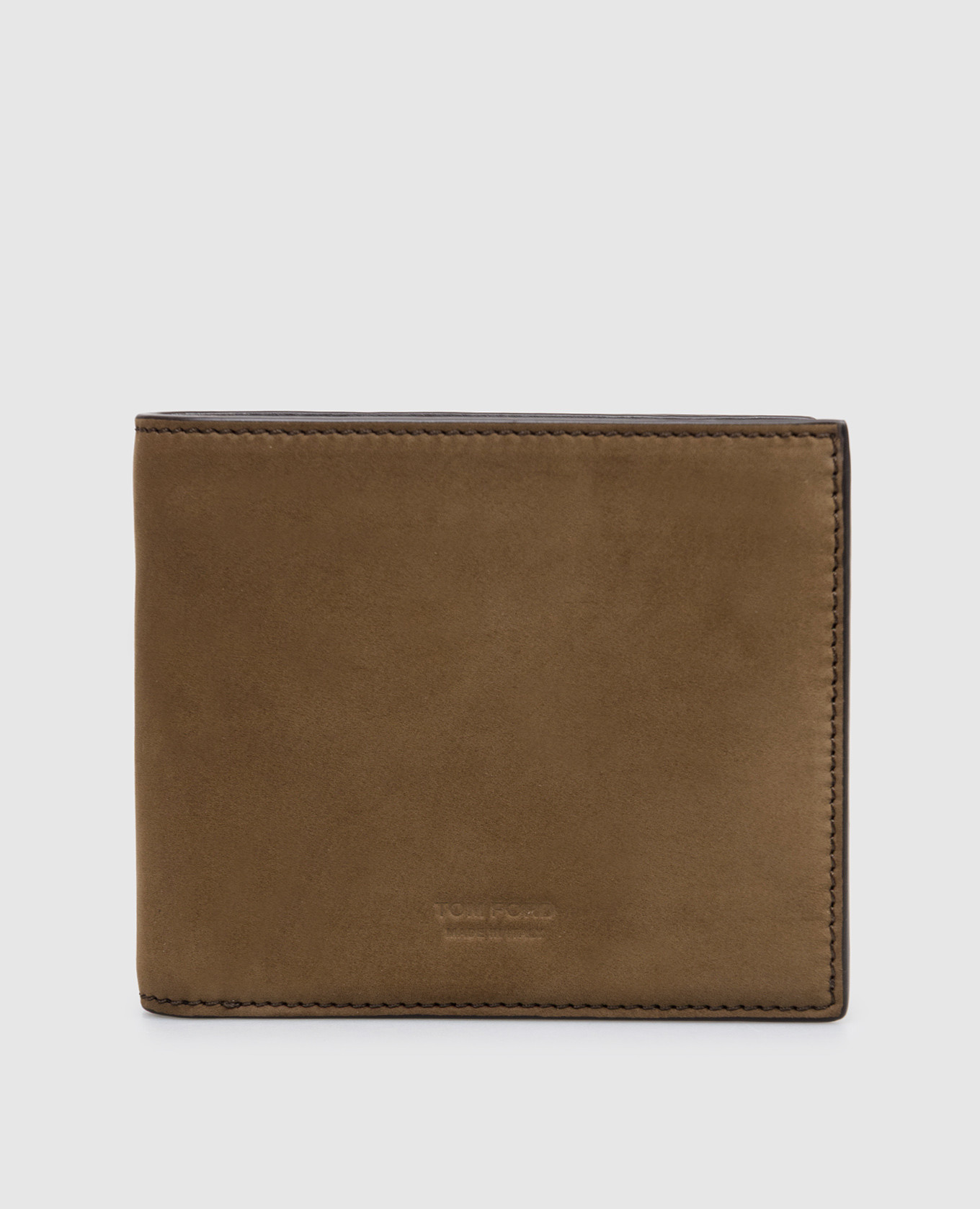 

Brown nubuck wallet with logo Tom Ford