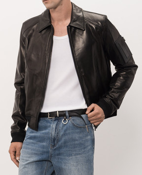 Juun.j Black leather belt JC688ZP125