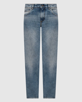 Dolce&Gabbana Blue jeans with logo patch GP02XDG8OV8