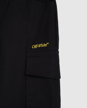 Off-White Kids' black joggers with logo 44BCF007F5F001