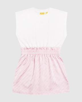 Off-White Children's pink dress with logo pattern 44GDB037S26F001