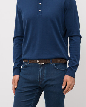Orciani Brown suede braided belt U08318SUP