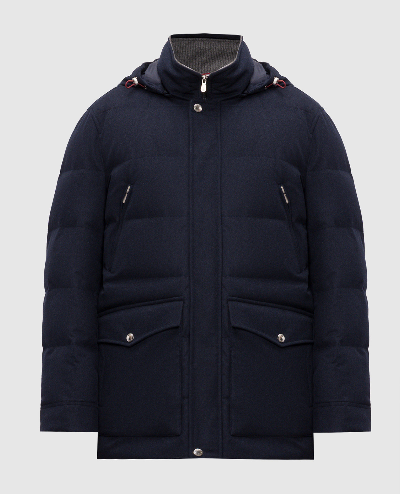 Blue wool down jacket