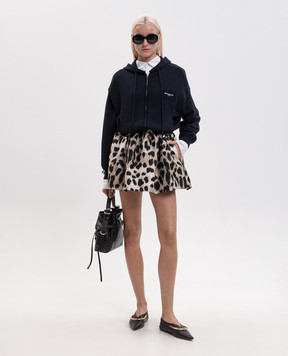 Givenchy Beige leopard print skirt BW413W16VJ