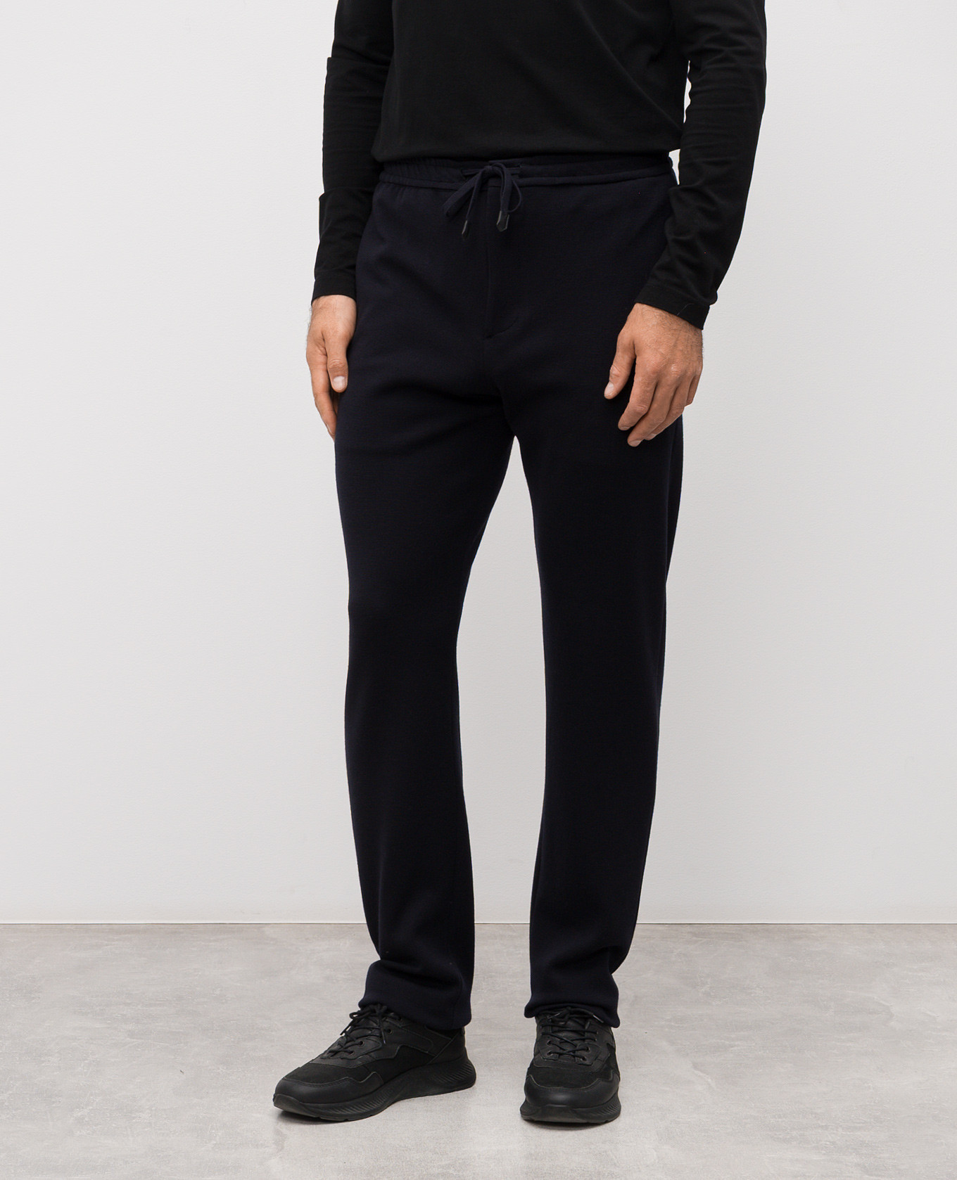 Blue wool pants Canali 3