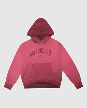 Maison Margiela MM6 Children's pink hoodie with logo print M61135MM08P