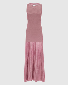 Twinset Pink midi dress with lurex 261TP3123