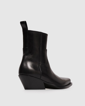 Ann Demeulemeester Black leather cossacks Imme B0014393LT205