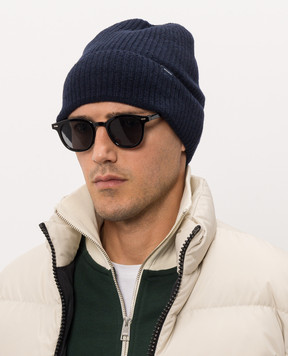 Woolrich Blue hat with wool CFWOAC0331MBUF0659