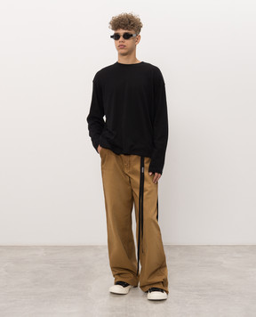 Ann Demeulemeester Black longsleeve with the inscription Dear Night Thoughts B0014553FA206