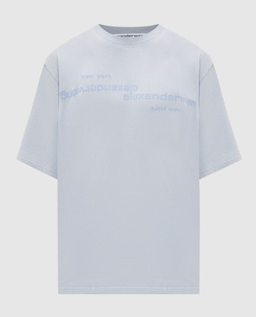 Alexander Wang Blue T-shirt with logo print UCC3261926m