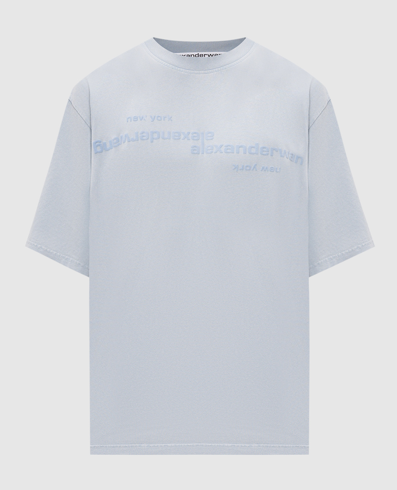 Blue T-shirt with logo print