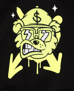 Sprayground Children's black hoodie Graffiti Bear SPY1440EBLK