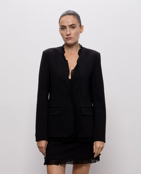 Twinset Black jacket with ruffles 262TP2275