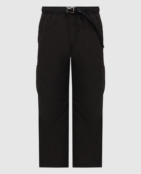 Iceberg Black cargo pants with belt B1300032