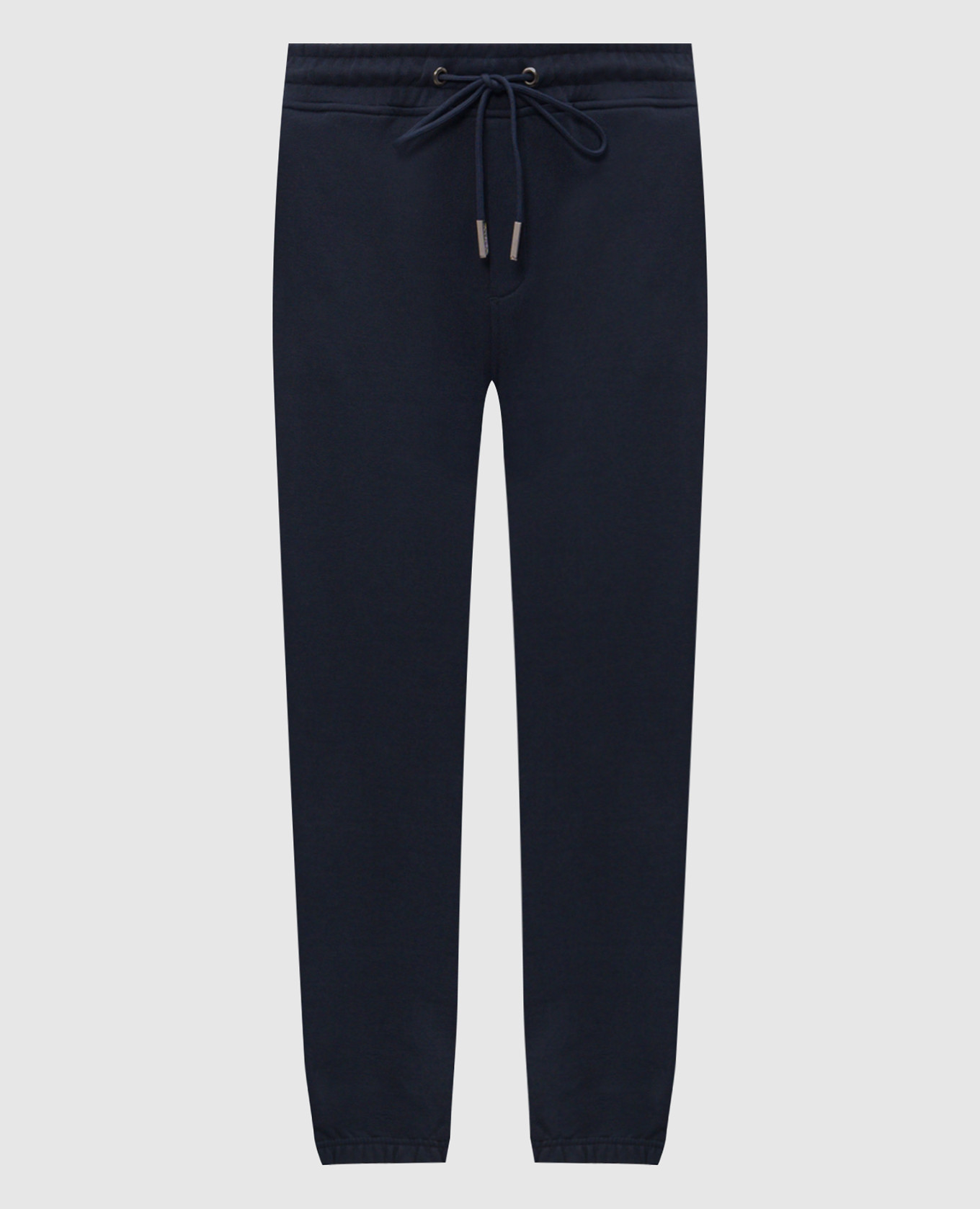 Blue joggers with logo patch