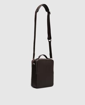 Stefano Ricci Brown leather bag with textured emblem ND218GTPVD